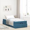 vidaXL Estructura de cama con colch&oacute;n 2 pcs Azul Terciopelo