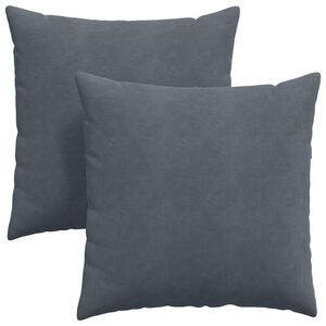 vidaXL Cojines de sof&aacute; 2 pcs Gris oscuro 60 x 60 cm Tela de pana