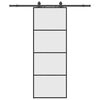 vidaXL Puerta corredera con juego herrajes negro 76x205 cm ESG vidrio