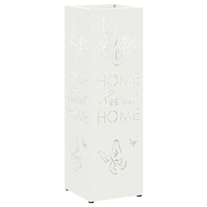 vidaXL Soporte para Paraguas de Lluvia Blanco 15,5 x 15,5 x 49 cm