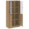 vidaXL Aparador alto con puertas madera roble artisian 68x37x142 cm