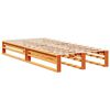 vidaXL Cama con estanter&iacute;a sin colch&oacute;n madera maciza marr&oacute;n 100x200 cm