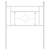 vidaXL Cabecero de repuesto de metal blanco 75 cm