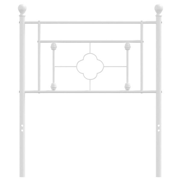vidaXL Cabecero de repuesto de metal blanco 75 cm
