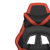 vidaXL Silla gaming de masaje y reposapi&eacute;s cuero sint&eacute;tico negro rojo