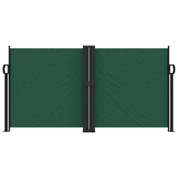 vidaXL Toldo lateral retr&aacute;ctil verde oscuro 120x1200 cm