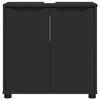 vidaXL Armario para lavabo de ba&ntilde;o con estante Negro 60 x 30 x 60 cm