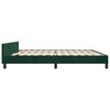 vidaXL Estructura cama sin colch&oacute;n terciopelo verde oscuro 200x200 cm