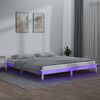 vidaXL Estructura de cama con LED madera maciza blanca 180x200 cm