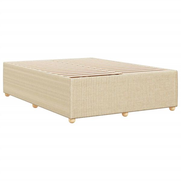 vidaXL Cama sin colch&oacute;n tela color crema 140x190 cm
