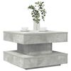 vidaXL Mesa de centro giratoria 360 grados gris hormigón 50x50x34,5 cm