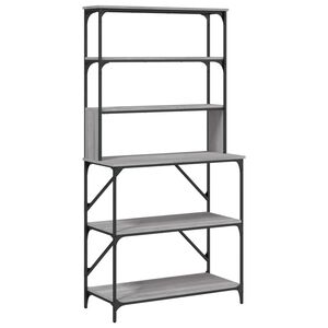 vidaXL Estanter&iacute;a cocina 6 niveles madera gris Sonoma 90x40x180 cm