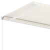 vidaXL Toldo de pie retráctil manual crema 450x350 cm