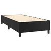 vidaXL Cama box spring y colch&oacute;n LED cuero sint&eacute;tico negro 80x200 cm