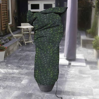 Capi Cubierta para plantas mediana estampado negro y verde 100x200 cm