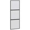 vidaXL Puerta corredera con herrajes negro 76x205 cm vidrio templado