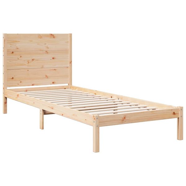 vidaXL Cama extralarga sin colchón madera maciza 100x210 cm