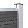 vidaXL Set de paneles de valla WPC negro 353x105 cm