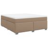 vidaXL Cama box spring con colch&oacute;n cuero sint&eacute;tico capuchino 180x200cm