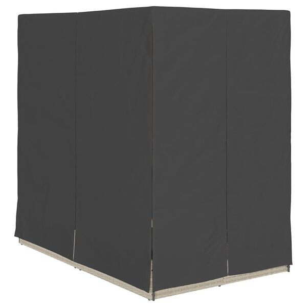 vidaXL Tumbona doble con techito Gris claro 205 x 129 x 200 cm