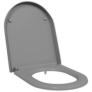 vidaXL Asiento de WC Gris 49 x 36 x 4 cm Duroplast