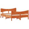vidaXL Cama sin colch&oacute;n madera maciza pino marr&oacute;n cera 150x200 cm