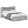 vidaXL Estructura de cama con almacenamiento Sonoma gris 160 x 200 cm