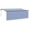 vidaXL Toldo con Persiana Rayado Crema 350 x 200 x 120 cm Tela y Metal