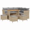 vidaXL Conjunto de sof&aacute;s de jard&iacute;n 9 uds. Beige rat&aacute;n sint&eacute;tico
