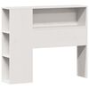 vidaXL Cama con estantería sin colchón madera maciza blanca 75x190 cm