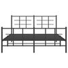 vidaXL Estructura cama sin colchón con estribo metal negro 150x200 cm