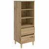 vidaXL Aparador alto Roble artisan 40 x 36 x 110 cm