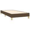 vidaXL Cama box spring con colch&oacute;n tela marr&oacute;n oscuro 90x200 cm