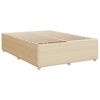 vidaXL Cama box spring con colch&oacute;n tela color crema 140x190 cm