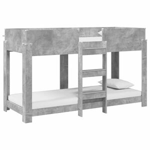 vidaXL Cama Litera para Ni&ntilde;os con colch&oacute;n Gris Concreto 75 x 190 cm