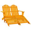 vidaXL Silla Adirondack de jard&iacute;n 2 plazas madera maciza abeto naranja