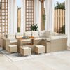 vidaXL Conjunto de sof&aacute; de jard&iacute;n 13 pcs Beige rat&aacute;n sint&eacute;tico