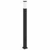 vidaXL Baliza luminosa con sensor y toma de corriente, 110 cm, color negro, IP44