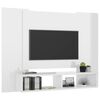 vidaXL Mueble TV de pared contrachapado blanco brillante 120x23,5x90cm