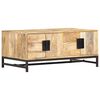 vidaXL Mesa de centro de madera maciza de acacia 90x55x40 cm