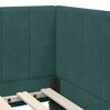vidaXL Estructura de Cama Esquina con Colch&oacute;n 2 pcs Verde Terciopelo