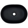 vidaXL Lavabo sobre encimera ovalado cerámica negro y gris 47x33x13 cm