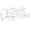 vidaXL Mueble de TV Natural 100 x 33,5 x 46 cm Madera de mango maciza