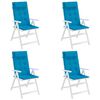 vidaXL Cojines de silla con respaldo alto 4 uds tela Oxford azul claro