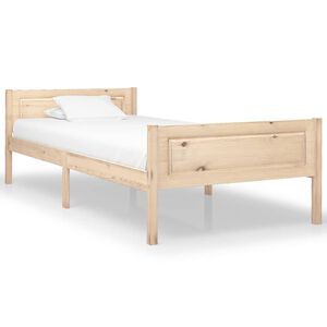 vidaXL Estructura de cama sin colch&oacute;n madera maciza de pino 90x200 cm