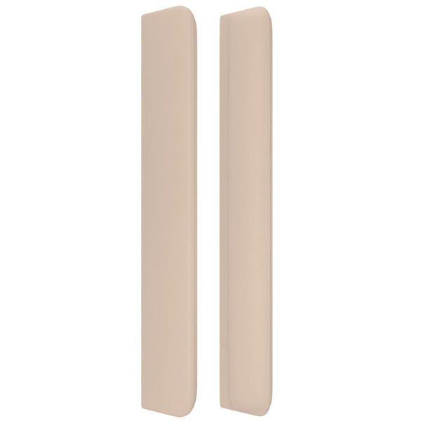 vidaXL Cabecero con orejas cuero sint&eacute;tico capuchino 163x16x118/128 cm