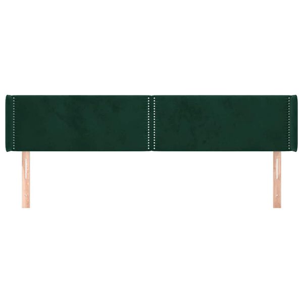 vidaXL Cabecero de terciopelo verde oscuro 203x16x78/88 cm