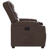 vidaXL Sillón reclinable de cuero sintético marrón