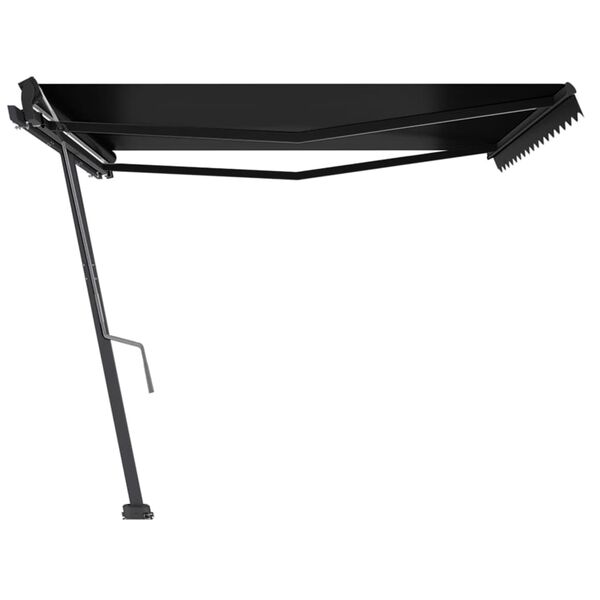 vidaXL Toldo de pie retr&aacute;ctil manual gris antracita 450x300 cm