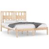 vidaXL Estructura de cama doble peque&ntilde;a sin colch&oacute;n madera maciza